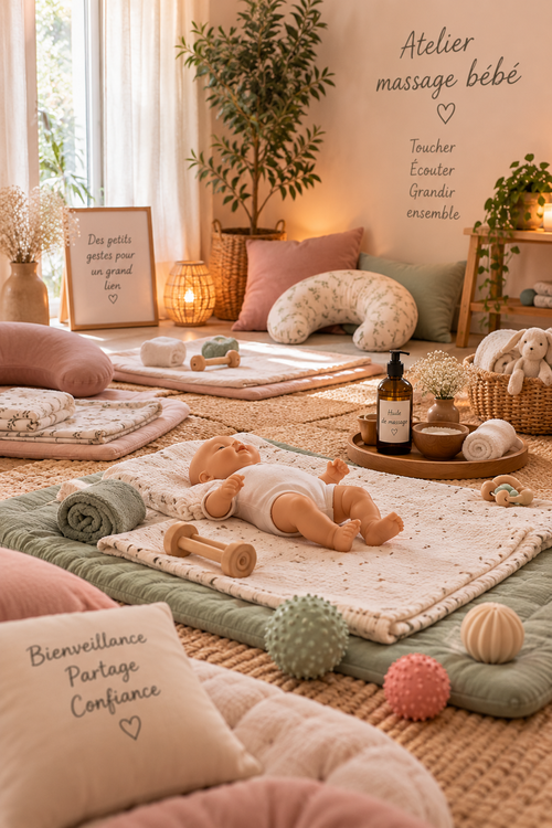 Comment se d&eacute;roule l'atelier massage b&eacute;b&eacute; avec Oph&eacute;lie ?