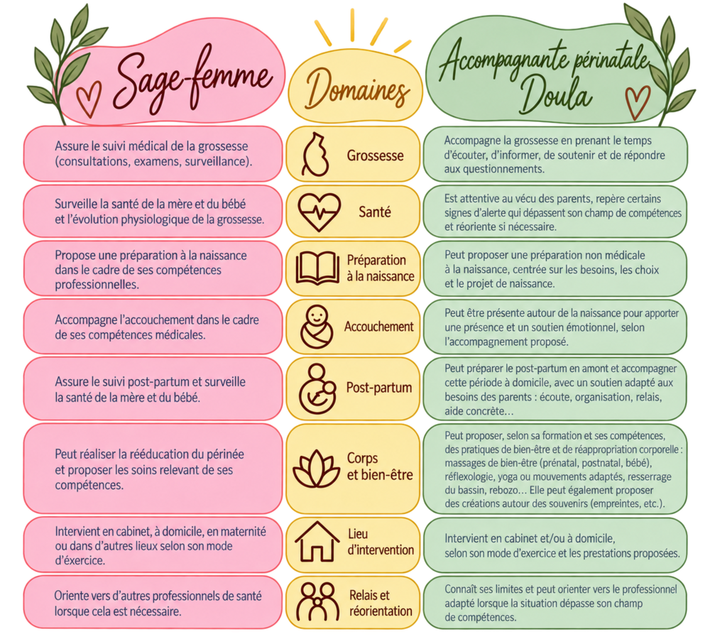 5 - Sage-femme et accompagnante périnatale : deux rôles différents et complémentaires
